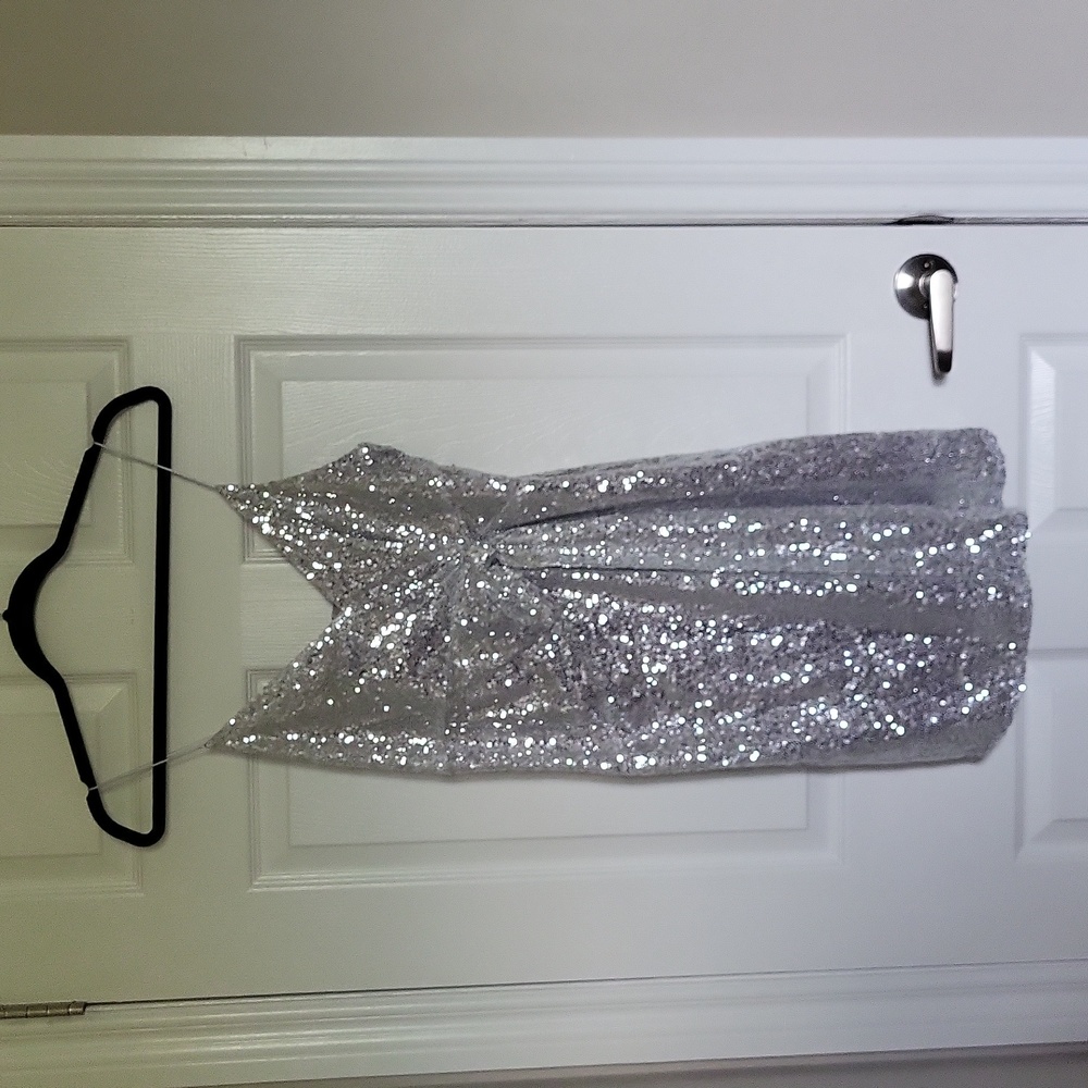 Silver Sequin Dress